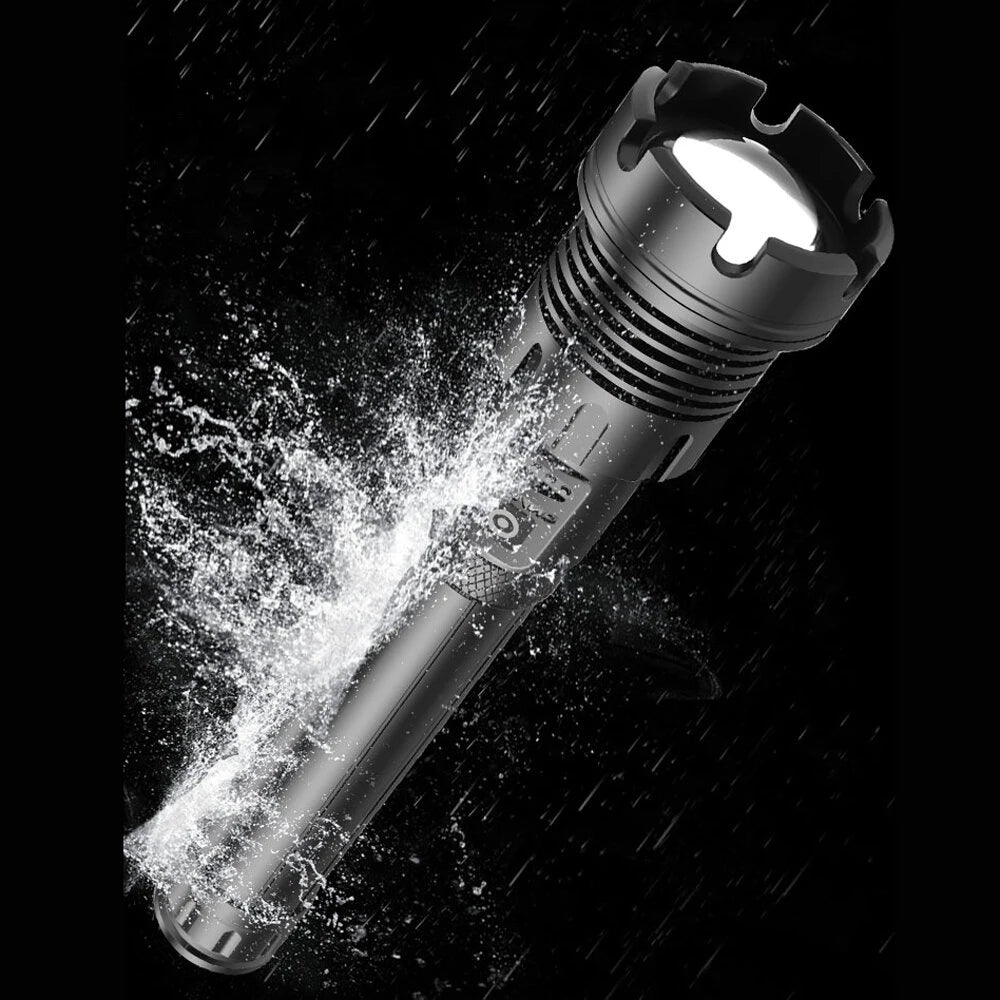 Super Powerfull P90 LED Flashlight With Side Light Outdoor Waterproof Torch Super Powerfull P90 LED Flashlight With Side Light Outdoor Waterproof Torch